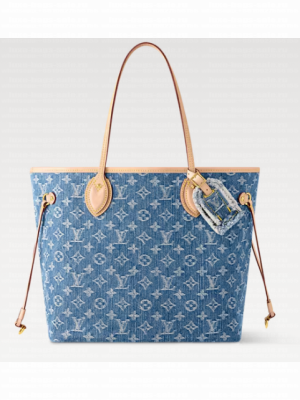 Louis Vuitton NEW Neverfull MM M13192 Denim Blue