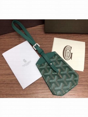 Goyard Luggage Tag Bag Charm Green