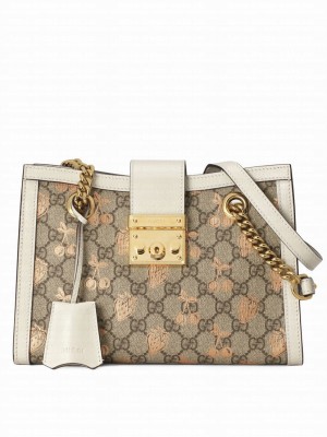Gucci Padlock Small Berry Tote Bag 498156 Cream