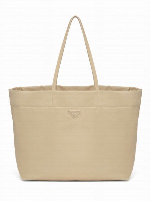 Prada Re-Nylon And Saffiano Leather Tote Bag 1BG107 Apricot
