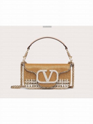 VALENTINO V-logo MINI LOCO bag beads WA0K53 gold