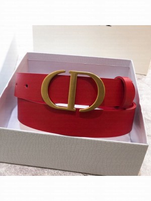 Dior Reversible Calfskin Belt 30mm with CD Buckle Red  Collection