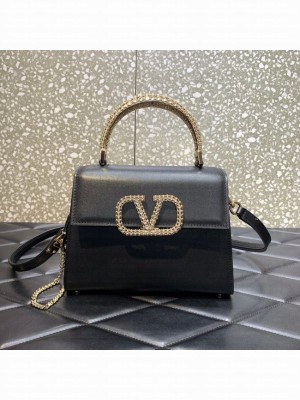 VALENTINO VSLING SMALL LOCO imitation crystal shoulder bag WB0F53NQ black