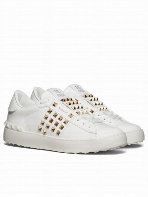 Valentino Unisex Rockstud Untitled Studded Sneakers White