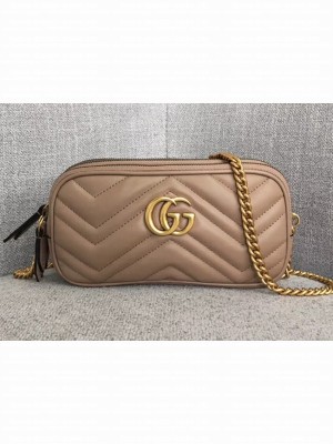 Gucci GG Marmont Mini Chain Bag 546581 Dusty Pink 2018