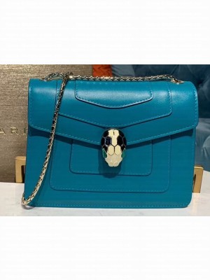 Bvlgari Serpenti Forever 20cm Crossbody Bag Turquoise 2019