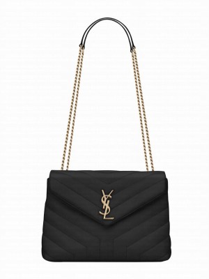 Saint Laurent Small Loulou Bag In Y Quilted Leather 494699 Black