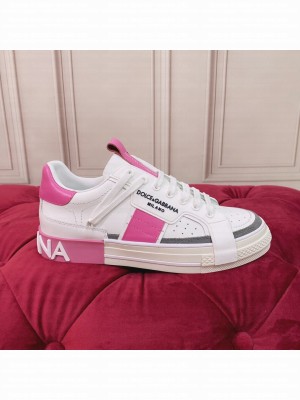 DOLCE & GABBANA UNISEX CALFSKIN 2.ZERO CUSTOM LOW-TOP SNEAKERS WITH CONTRASTING DETAILS 2022 COLLECTION 01