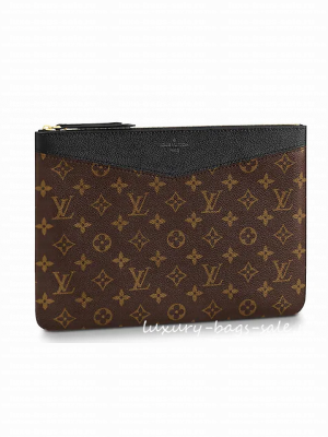 Louis vuitton original Monogram Canvas DAILY POUCH M62048 black