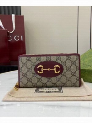 Gucci Horsebit 1955 Zip Wallet Henna