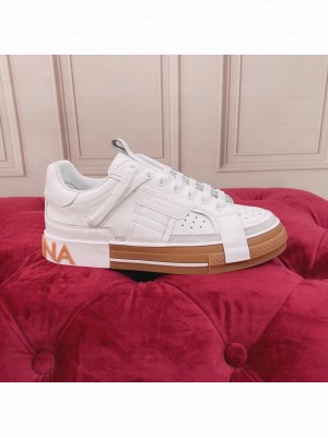 DOLCE & GABBANA UNISEX CALFSKIN 2.ZERO CUSTOM LOW-TOP SNEAKERS WITH CONTRASTING DETAILS 2022 COLLECTION 014