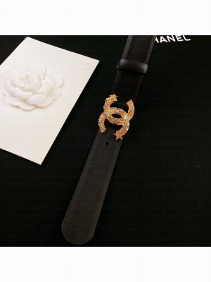Chanel Calfskin Belt 3cm with Star CC Buckle Black  2021 Collection 02