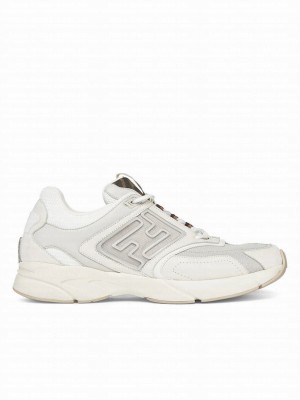 Fendi Unisex Faster Trainers 7E1555 Cream