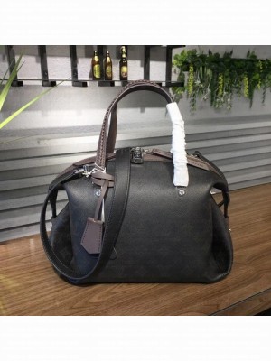 Louis Vuitton Asteria 32cm Bag Mahina Perforated Calfskin Leather Canvas Fall/Winter 2017 Collection M54671, Noir