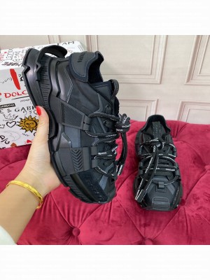 DOLCE & GABBANA UNISEX MIXED-MATERIALS SPACE SNEAKERS 2022 COLLECTION 01