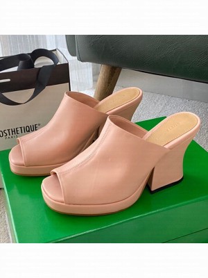 Bottega Veneta Stack Mules Pink  2021 Collection