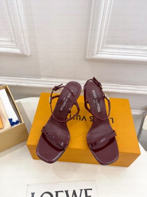Louis Vuitton Patent calf leather 1AGWZM 6AM Sandal Burgundy 2025