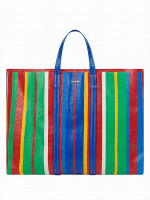 Balenciaga Barbes Large East-West Shopper Bag Blue