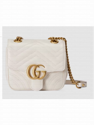 Gucci GG Marmont mini shoulder bag 739682 white