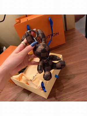 Louis Vuitton Rabbi  Damier Ebene BAG CHARM AND KEY HOLDER 