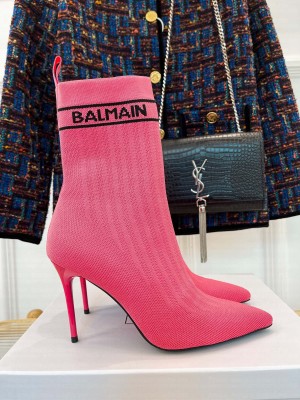 Balmain Women's 9.5cm Skye Stretch Knit Ankle Boots 08