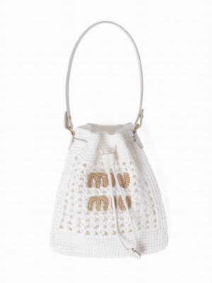 Miumiu Woven Fabric Mini-bag 5ND016 White