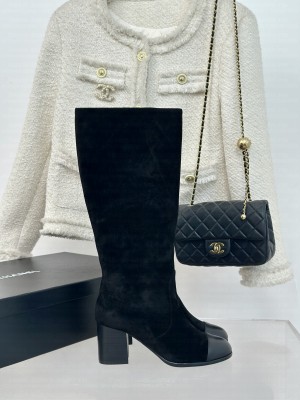 Chanel Women's Heel 7cm Calfskin G45977 High Boots 07