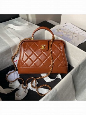 CHANEL 24A TOP HANDLE BAG AS4959 Brown