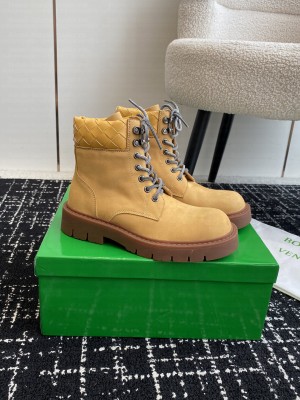 Bottega Veneta Haddock Lace-Up Ankle Boot Ochre/rubber