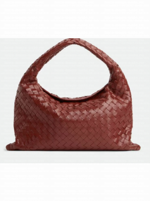 Bottega Veneta Hop Shoulder bag with Intrecciato craftsmanship in calf leather 796262 Sapele