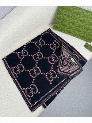Gucci GG Jacquard Wool Scarf