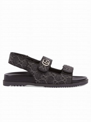 Gucci Women's Double G Sandal 771575 Black