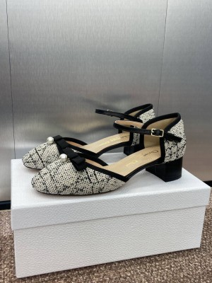 Dior Mary Janes Slingback Pump Beige and Black Cannage Tweedand Gold-Tone Metallic Thread 2025