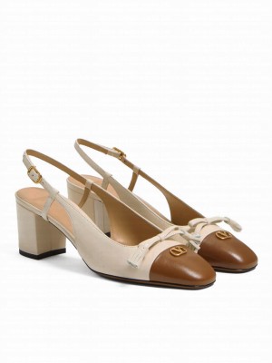 Valentino Garavani Valet Du Roi Suede Lace-Up Pumps Cream