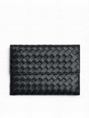 Bottega Veneta Flap Pouch Black