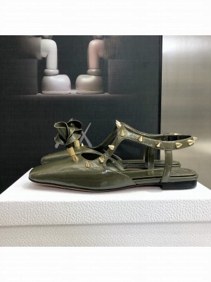 DIOR HEEL 1CM ROSE FANTASTIQUE SLINGBACK FLAT OLIVE 2022 Collection