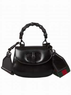 Gucci Mini Top Handle Bag With Bamboo 686864 Black