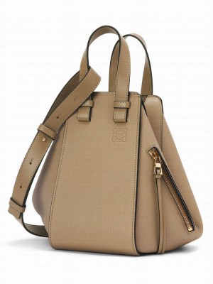 Loewe Small Hammock Bag In Soft Grained Calfskin Gray