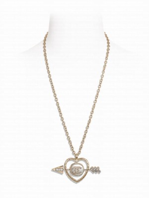 Chanel Women's Long Necklace AB9864 Golden