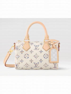 Louis Vuitton Speedy Bandouliere 20 M24709 Multicolor Beige