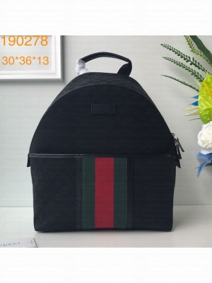 Gucci GG Canvas Web Backpack 190278 Black 2019 Collection