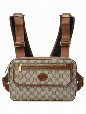 Gucci Small Backpack With Interlocking G 700515 Coffee