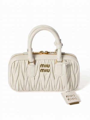 Miumiu Arcadie Matelasse Nappa Leather Mini-bag Cream