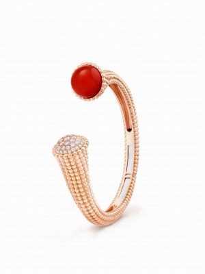 Van Cleef & Arpels Perlee Couleurs Bracelet, Small Model Red