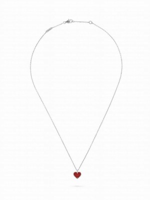 Van Cleef & Arpels Women's Sweet Alhambra Heart Pendant Red