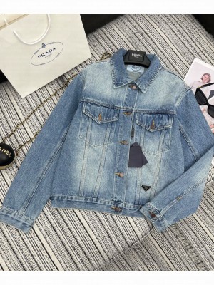 Prada Women's Denim Jacket Blue