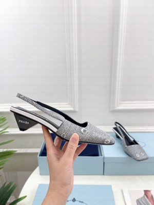 Prada Lizard Calfskin Slingbacks Sandals 09