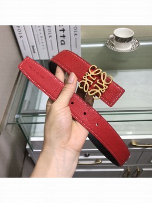 Loewe Width 32mm Leather Belt With Anagram Buckle 017