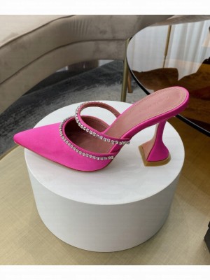 Amina Muaddi                                                                                        Gilda mule pink