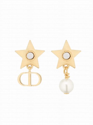 Christian Dior Women's Dior Star Earrings Golden
